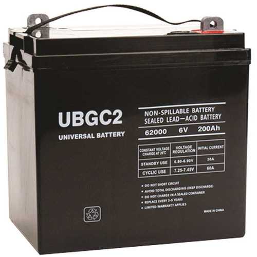 UPG UB-GC2 (Golf Cart) 6-Volt 200 Ah L5 Terminal Sealed Lead Acid (SLA) AGM Rechargeable Battery