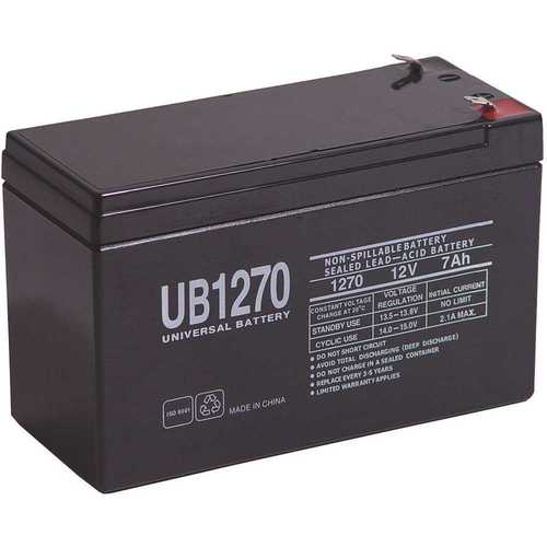 Universal Power Group 40800 UPG 12-Volt 7 Ah F1 Terminal Sealed Lead Acid (SLA) AGM Rechargeable Battery