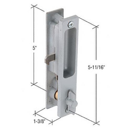 Aluminum Left Hand Keyed Flush Mount Handle Set 5" Screw Holes for Fran Meyers Doors