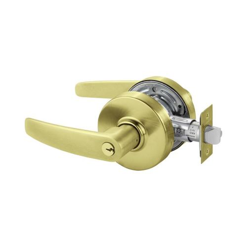 7 Line G05 Entrance/Office Lever Lockset, Satin Brass