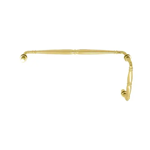 Polished Brass Victorian Style Combination 8" Pull Handle 18" Towel Bar