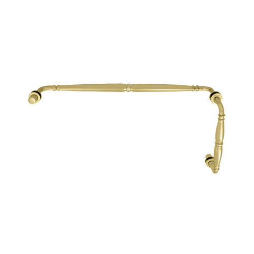 CRL V1C8X18SB Satin Brass Victorian Style Combination 8" Pull Handle 18" Towel Bar