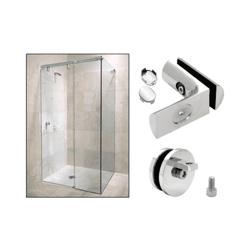 Citadel Series Wall Mount Accessory Kit 90 Degree Brushed Nickel