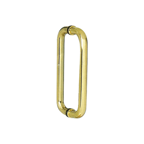 12 Inches Center To Center Commercial Standard Door Pull Back to Back Mount Polished Brass