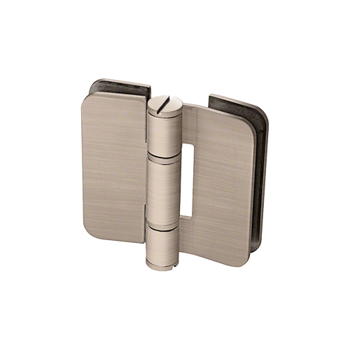 Imperial Glass To Glass Mount Shower Door Hinge 180 Degree & Outswing Brushed Nickel