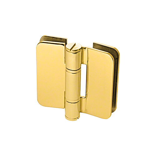 Imperial Glass To Glass Mount Shower Door Hinge 180 Degree & Outswing 24K Gold