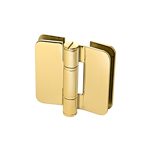 Imperial Glass To Glass Mount Shower Door Hinge 180 Degree & Outswing Polished Brass