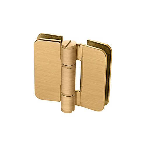 Imperial Glass To Glass Mount Shower Door Hinge 180 Degree & Outswing Satin-Brass