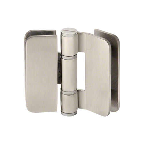 Imperial Series Glass-to-Glass Outswing or Bi-Fold w/Overlap Hinge 180 Degree Brushed Nickel