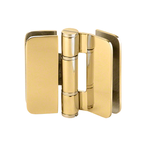 Imperial Series Glass-to-Glass Outswing or Bi-Fold w/Overlap Hinge 180 Degree Polished Brass