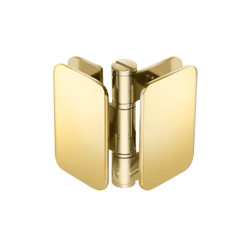 Imperial Glass To Glass Mount Shower Door Hinge 90 Degree & Inswing 24K Gold