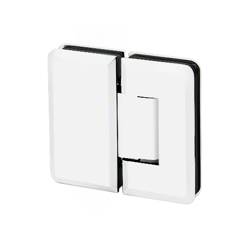 Adjustable Majestic Series Glass To Glass Mount Hinge 180 Degree Gloss White