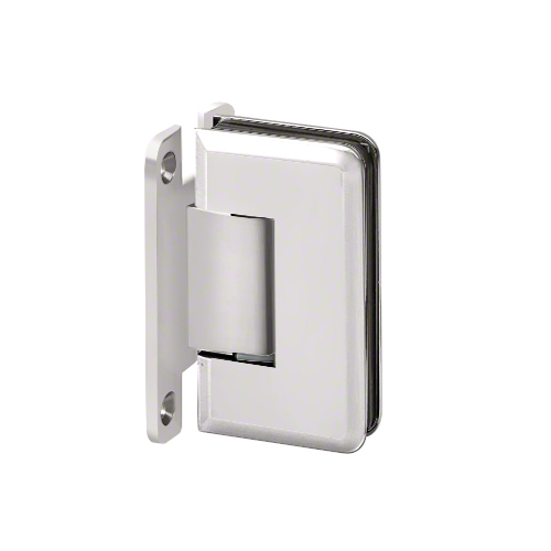 Brixwell H-MBGTW-FP-SA Majestic Series Glass To Wall Mount Shower Door Hinge With "H" Back Plate Satine
