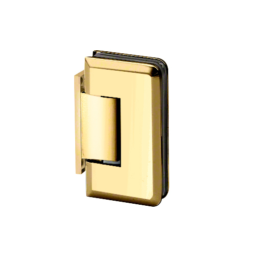 Majestic Series Glass To Wall Mount Shower Door Hinge With Offset Back Plate Polished Brass