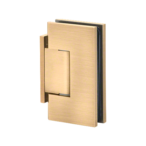 Adjustable Maxum Series Glass To Wall Mount Shower Door Hinge With Offset Back Plate Satin-Brass