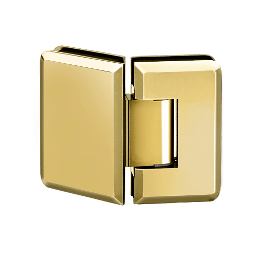Adjustable Premier Series Glass To Glass Mount Shower Door Hinge 135 Degree Polished Brass