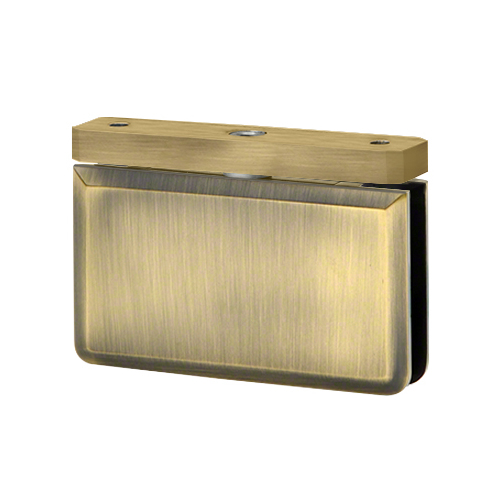 Brixwell H-PIVBGTC5-AB Montreal Glass To Curb Mount Beveled Pivot Hinge Bottom & W/5 Pin Antique Brass