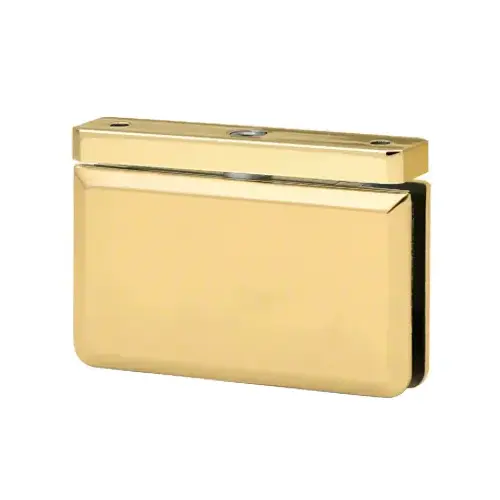 Brixwell H-PIVBGTC-GP Montreal Glass To Curb Mount Beveled Pivot Hinge Bottom 24K Gold