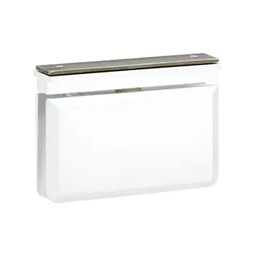 Brixwell H-PIVBGTE-W Montreal Glass To Header Mount Shower Door Pivot Hinge Elite Header Gloss White