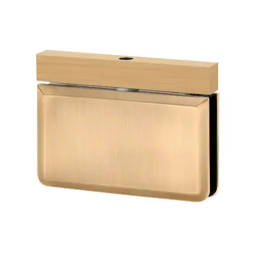 Brixwell H-PIVBGTH5-SB Montreal Glass To Header Mount Shower Door Pivot Hinge Euro Header & W/5 degree Pin Satin-Brass