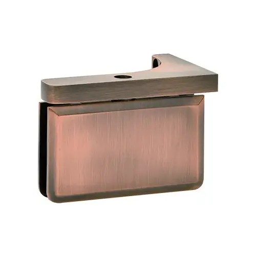 Brixwell H-PIVBGTW-ACP Montreal Glass To Wall Shower Door Pivot Hinge With Reversible "L" Bracket Antique Copper