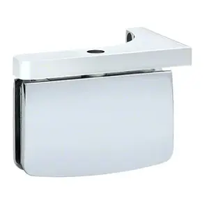 Brixwell H-PIVCGTWA-C Adjustable Calypso Series Glass To Wall Mount Shower Door Pivot Hinge With Reversible "L" Bracket Polished Chrome