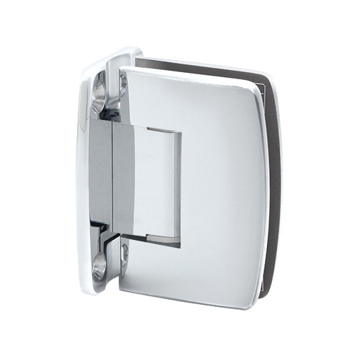 Radial Series Glass To Wall Mount Shower Door Hinge With Full Back Plate Polished Chrome