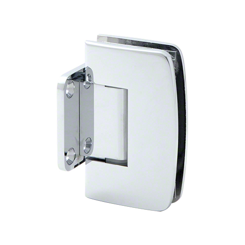 Brixwell H-VGTWA-C Adjustable Valencia Series Glass To Wall Mount Shower Door Hinge Wth Short Back Plate Polished Chrome