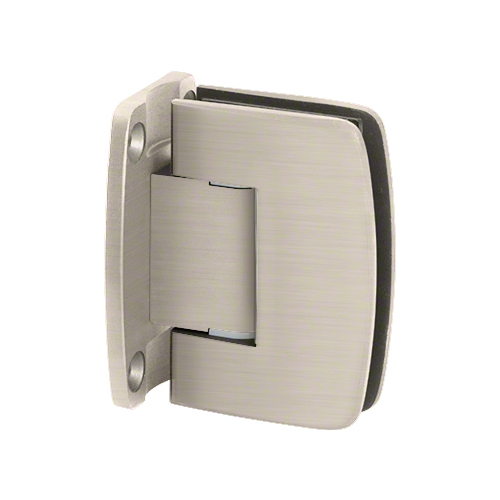 US Horizon H-VGTWA-FP-BN Adjustable Valencia Series Glass To Wall Mount Shower Door Hinge With Full Back Plate Brushed Nickel