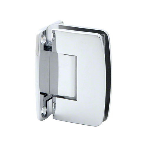 US Horizon H-VGTWA-FP-C Adjustable Valencia Series Glass To Wall Mount Shower Door Hinge With Full Back Plate Polished Chrome