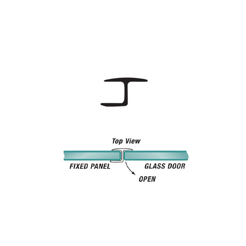 180 Degree "H" Strike Jamb Fits 3/8 Inch Glass & W/Soft Leg - 12" Stock Length - pack of 25