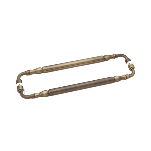 US Horizon TBT-18BTB-PN 18 Inches Center To Center Traditional Series Victorian Style Towel Bar Back to Back Mount Polished Nickel
