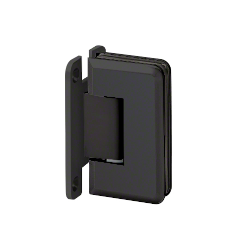 Majestic Series Glass To Wall Mount Shower Door Hinge With "H" Back Plate Matte Black