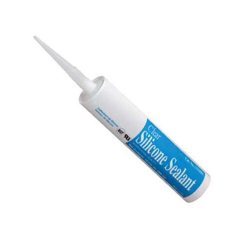Mildew Resistant Silicone Sealant Clear Polished Chrome