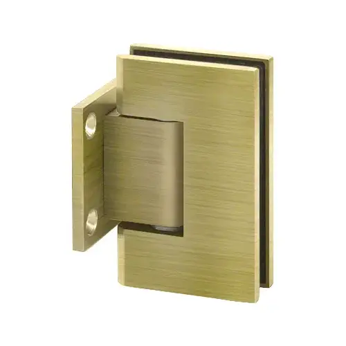 Adjustable Designer Series Wall Mount Hinge With Short Back Plate Antique Brass