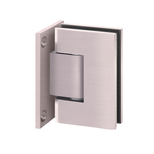 Designer Series Shower Door Wall Mount Hinge With Full Back Plate Brushed Pewter