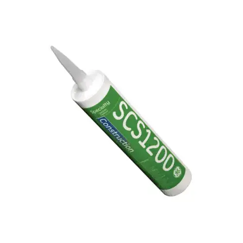 10.1 Fl. Oz General Electric 1200 Silicone Construction Sealant White