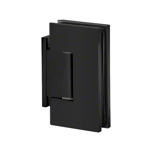 Adjustable Maxum Series Glass To Wall Mount Shower Door Hinge With Offset Back Plate Matte Black