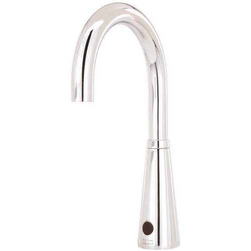 Selectronic DC Powered Single Hole Touchless Bathroom Faucet with 6 in. Gooseneck Spout 0.5 GPM in Polished Chrome