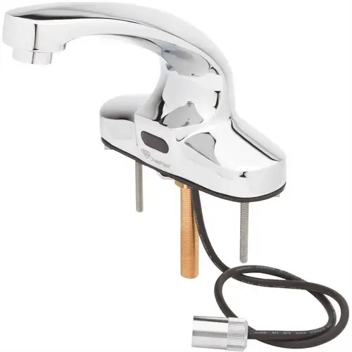 Sensor Touchless Faucet 4 in. Deck Mount in Polished Chrome Plated Brass