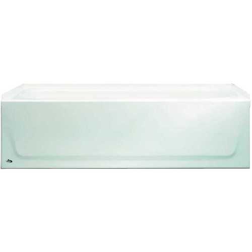 Bootz Industries 011-3672-00 Aloha AFR 60 in. Right Drain Raised Outlet Rectangular Alcove Soaking Bathtub in White