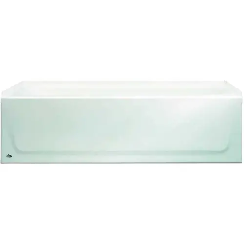 Aloha AFR 60 in. Right Drain Raised Outlet Rectangular Alcove Soaking Bathtub in White