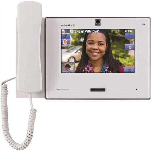 IX Series Surface Mount 1-Channel IP Video Master Station Intercom with Handset, White