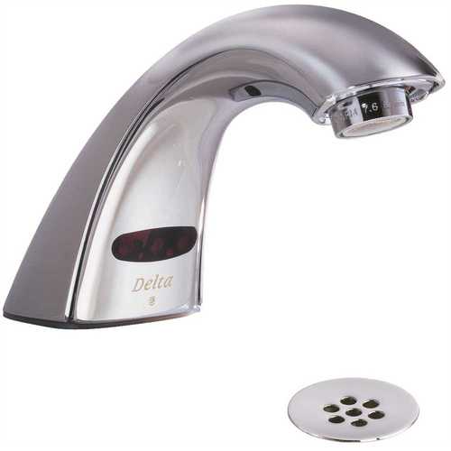 Battery-Powered Single Hole Touchless Bathroom Faucet in Chrome
