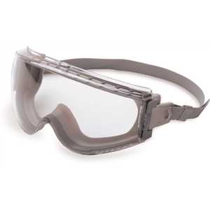 Sperian Protection Americas, Inc. S3960C Uvex Stealth Safety Goggles with Clear Tint Uvextreme Lens, Gray and Gray Frame and Neoprene Band