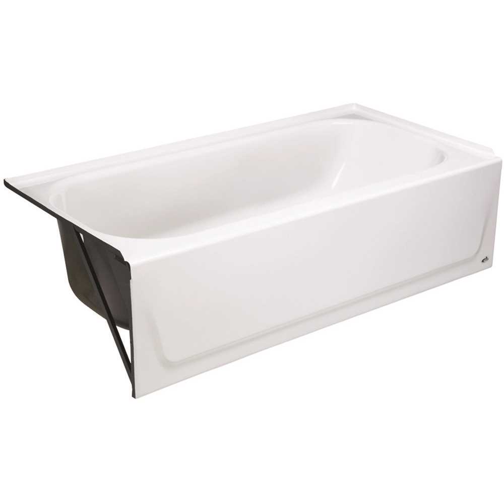 Bootz Industries 011-3341-00 Maui 60 in. Left Drain Rectangular Alcove Soaking Bathtub in White