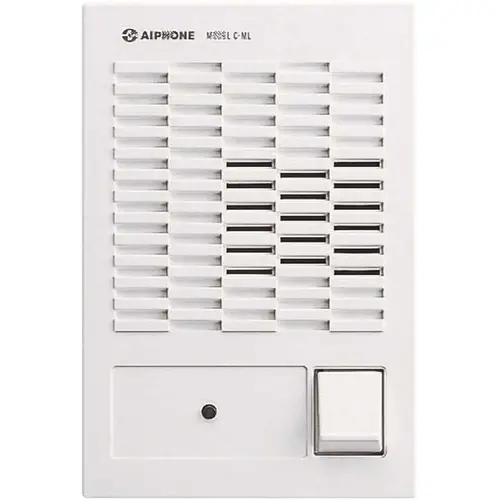 ChimeCom Series Surface Mount 1-Channel Audio Master Station Intercom with Weather Resistant, White