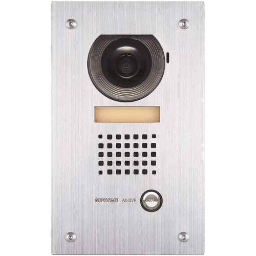 Aiphone AX-DVF AX Series Flush Mount 1-Channel Color Video Door Station Intercom with Vandal, Weather Resistant, Stainless Steel