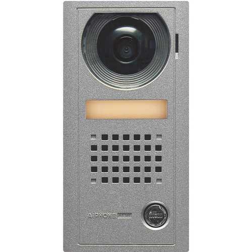 AX Series Surface Mount 1-Channel Video Door Station Intercom with Vandal, Weather Resistant, Aluminum Stainless Look