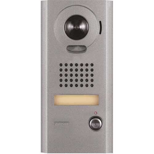 Aiphone IS-IPDV IS Series Surface Mount 1-Channel IP Video Door Station Intercom with 802.3af PoE Compliant, Black - Gray